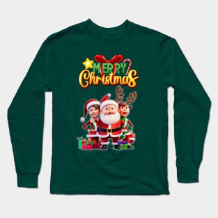 Merry Christmas Funny Design Long Sleeve T-Shirt